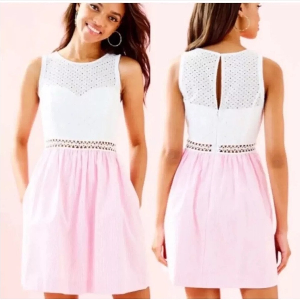 Lilly Pulitzer White and Pink Dress
